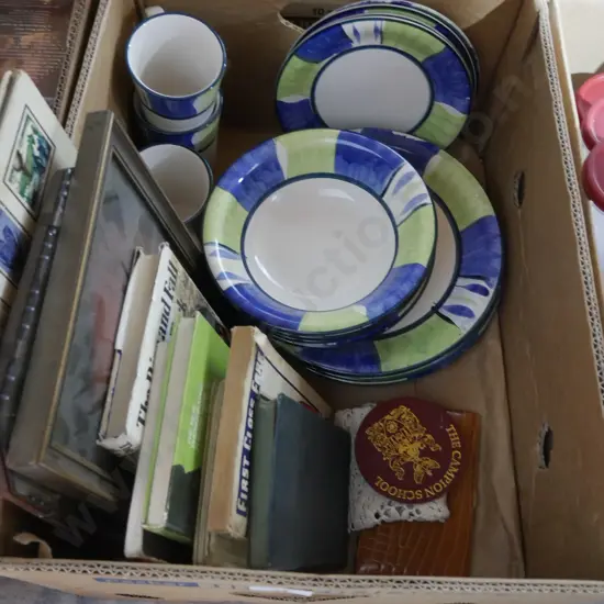 Dinnerware, books