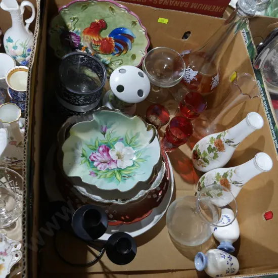 China, vases, decanter set etc