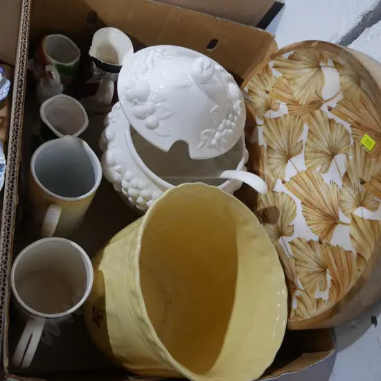 Character jugs, tureen etc