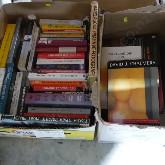 2 boxes of books