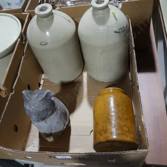 Timaru pottery stone jars etc