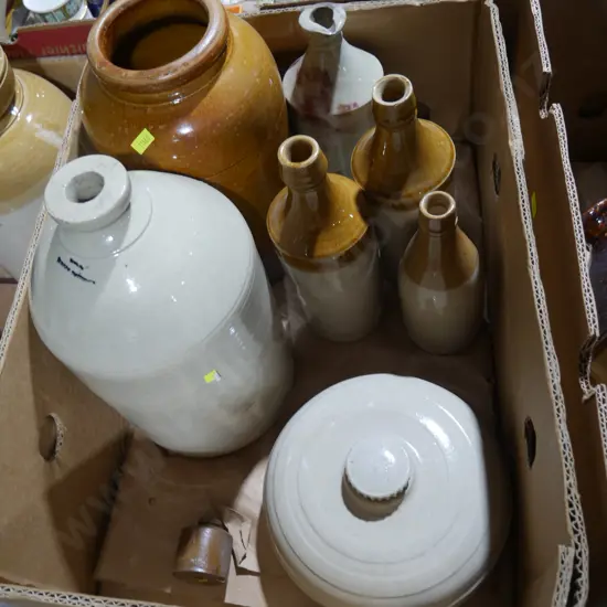 Pottery crocks etc