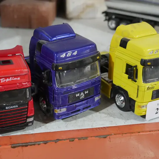 Three model trucks
