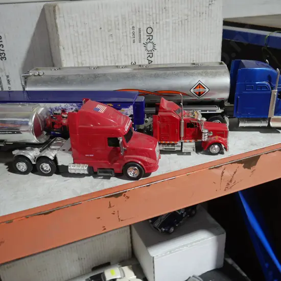 Three model trucks