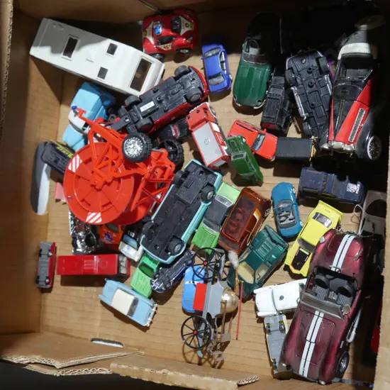 Assorted toy cars etc