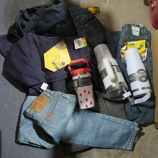 New pairs of jeans etc