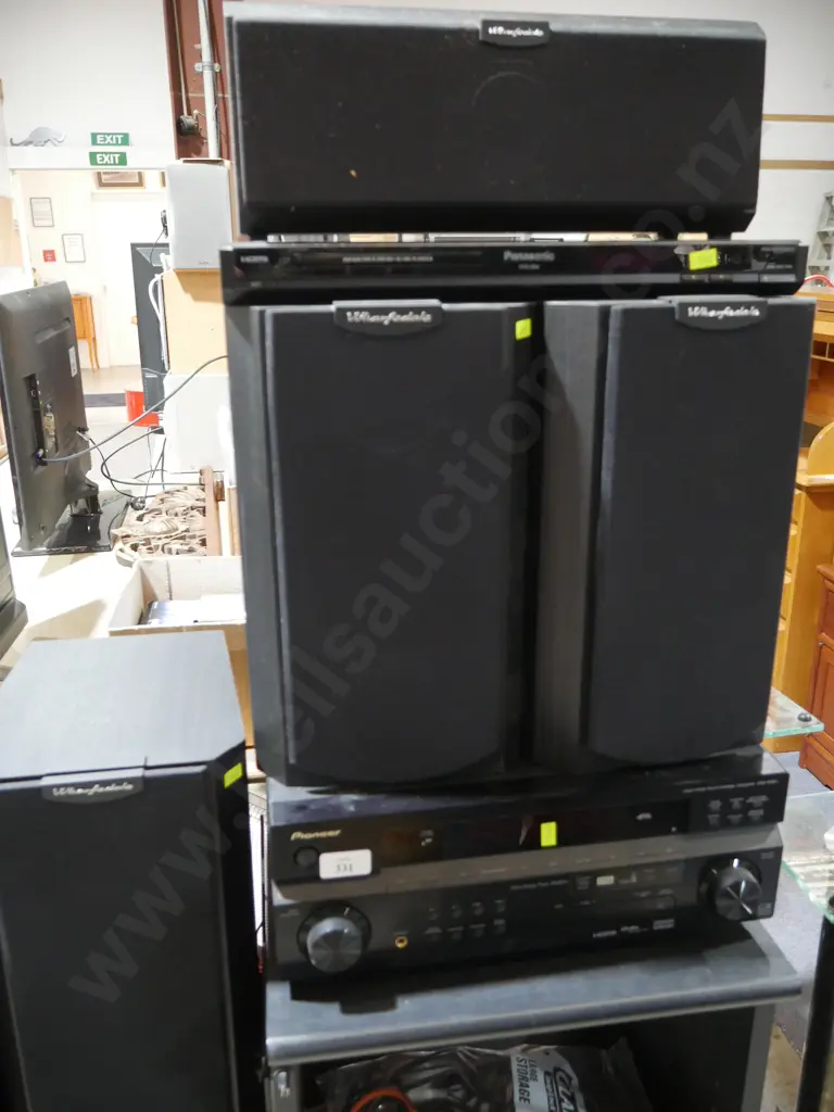 Pioneer receiver and Wharfedale surround sound speakers etc Image 1++