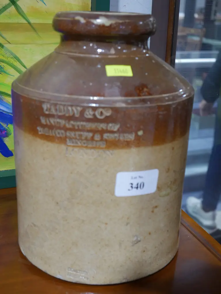Taddy & Co London, snuff stone crock, Doulton Image 1++