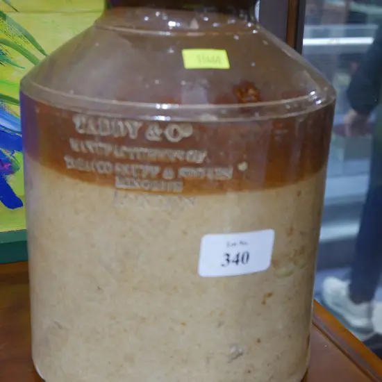 Taddy & Co London, snuff stone crock, Doulton