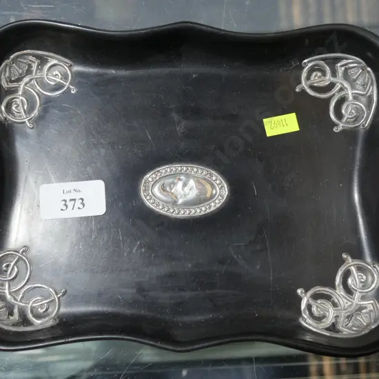 Sterling silver in embossed tray