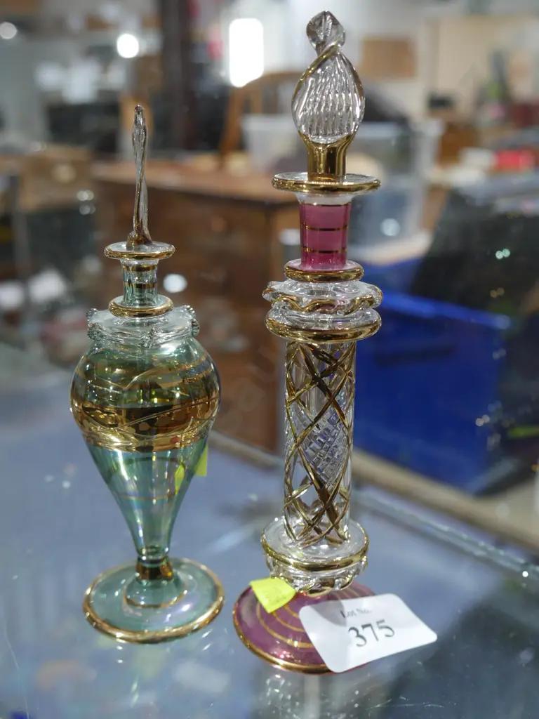 Two glass scent bottles Image 1++