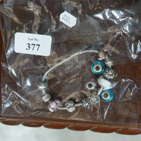 Pandora bracelet and charms