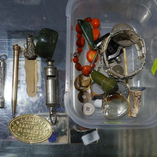 Bracelets, coin etc
