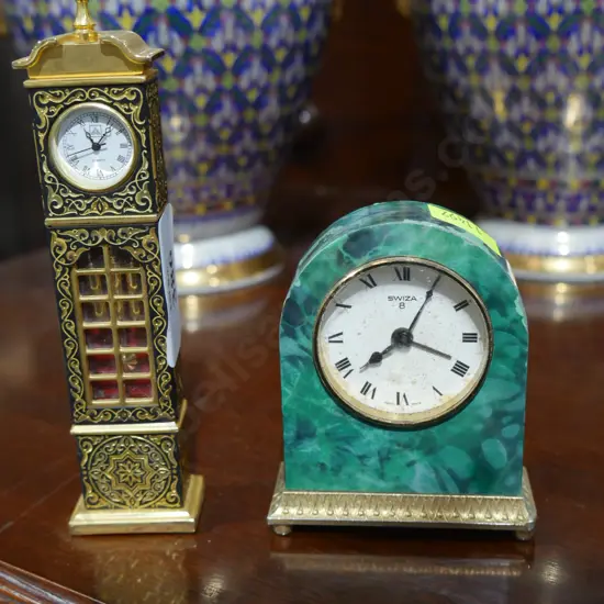 Two small clocks