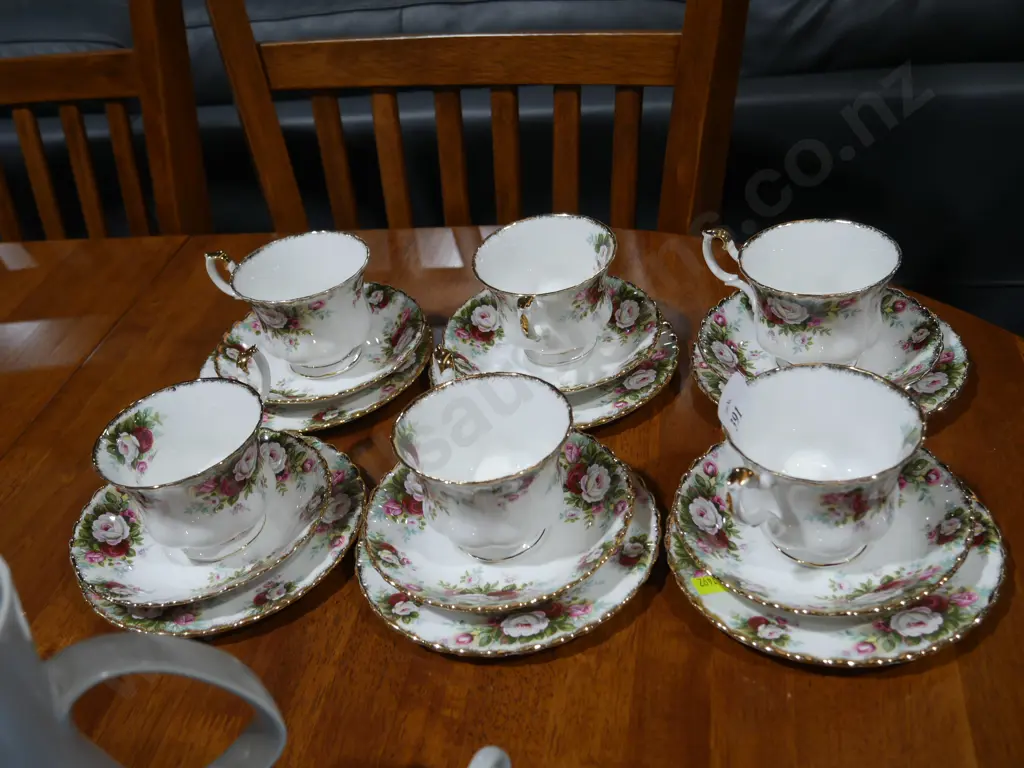 Set of six Royal Albert "Celebration" trios Image 1++