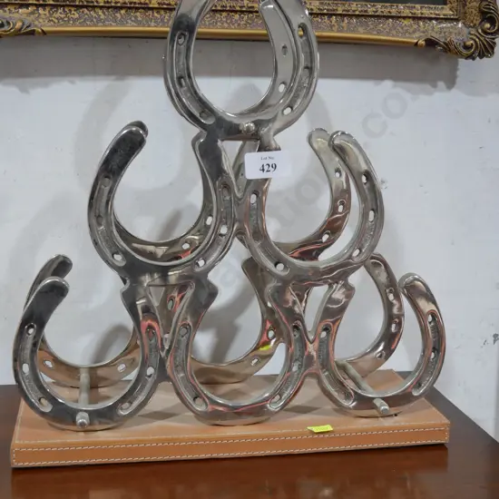 Horseshoe wine rack