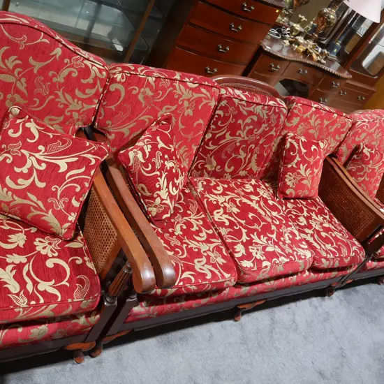 Bergere back four-piece lounge suite