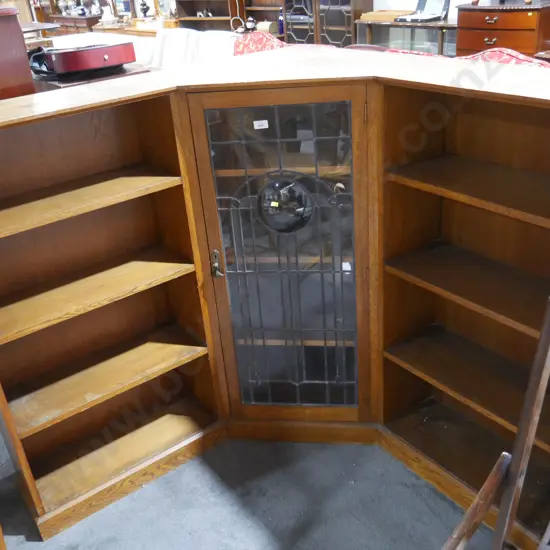 Corner bookcase display cabinet
