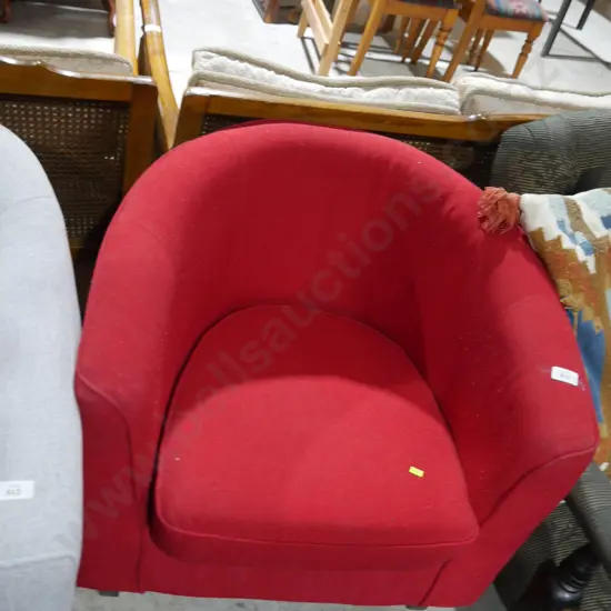 Red tub chair