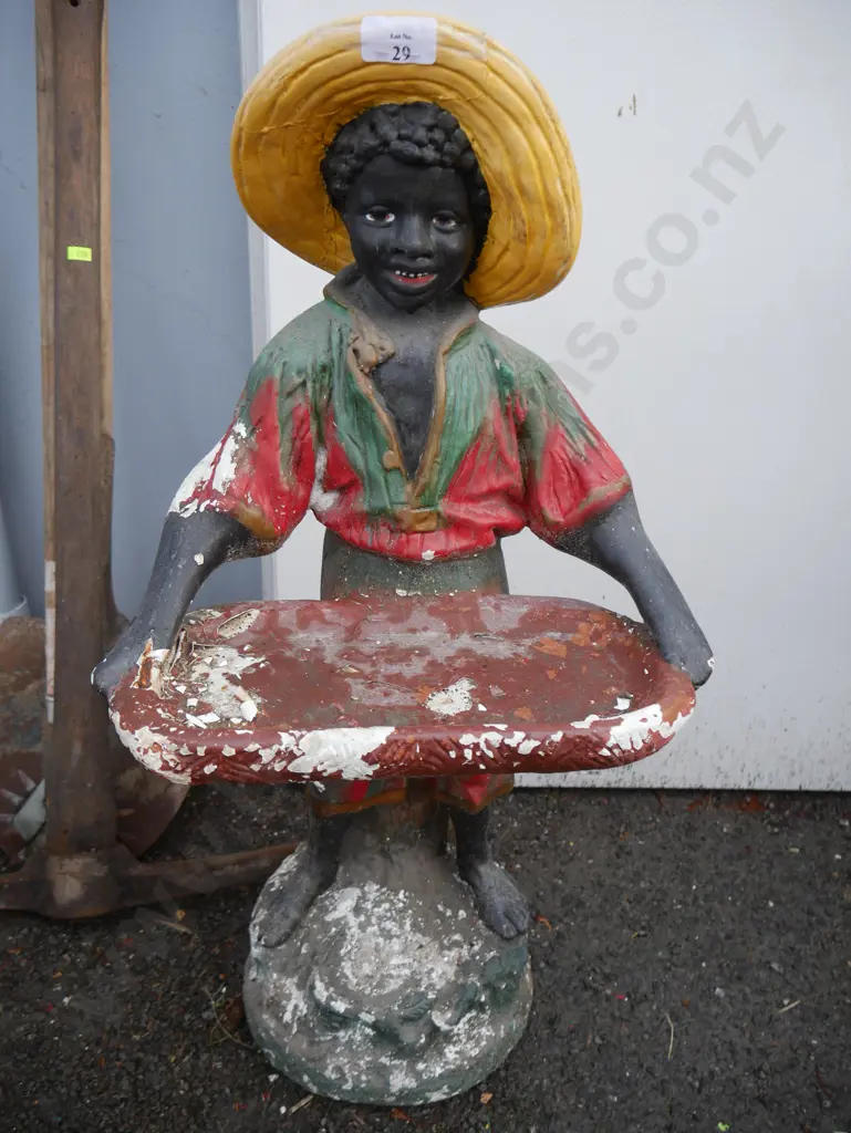 Fruit selling boy statue Image 1++