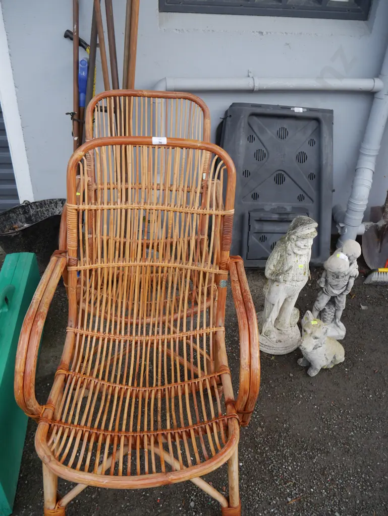 2 cane chairs Image 1++