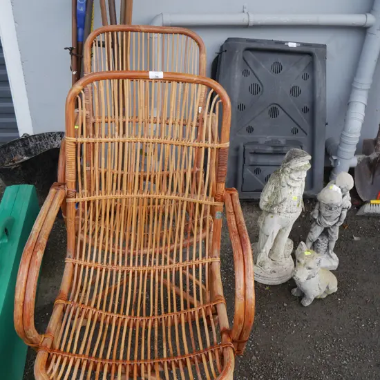 2 cane chairs
