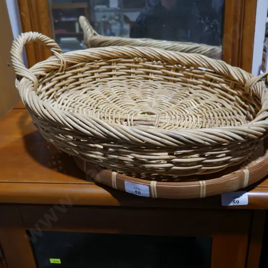 2 cane baskets