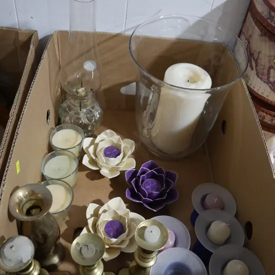 Candles, candle holders