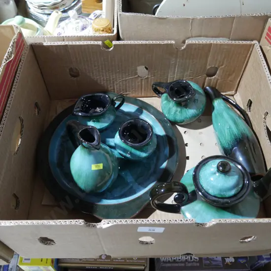 Box of Blue Mountain pottery