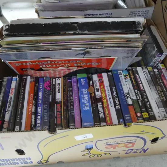 DVDs, records