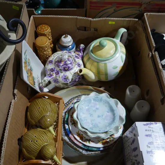 Teapots, plates etc