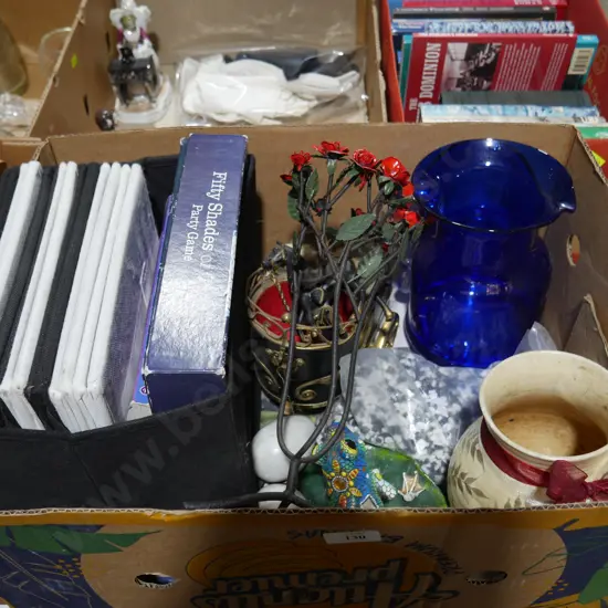 Storage boxes, ornaments etc