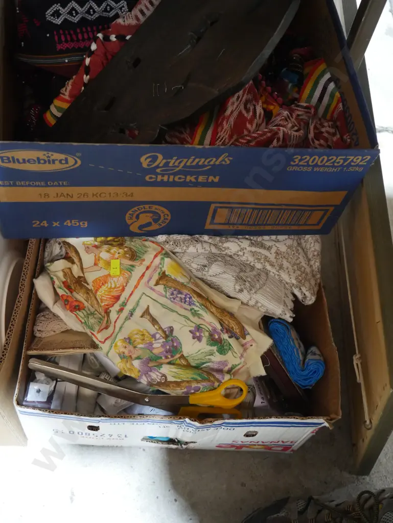 Two boxes of sewing gear etc Image 1++