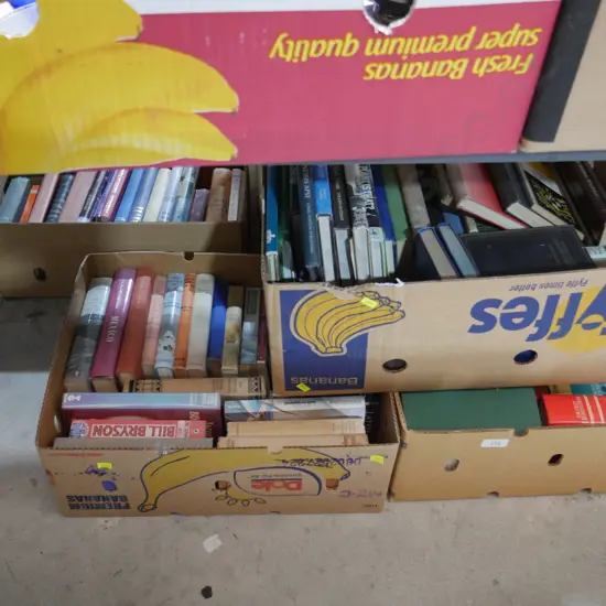 Three boxes of books