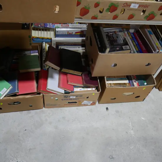 4 boxes of books