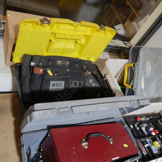 3 tool boxes, tools