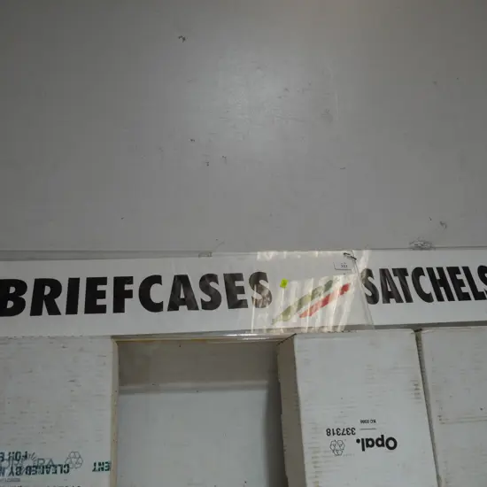 Briefcases, satchels signs