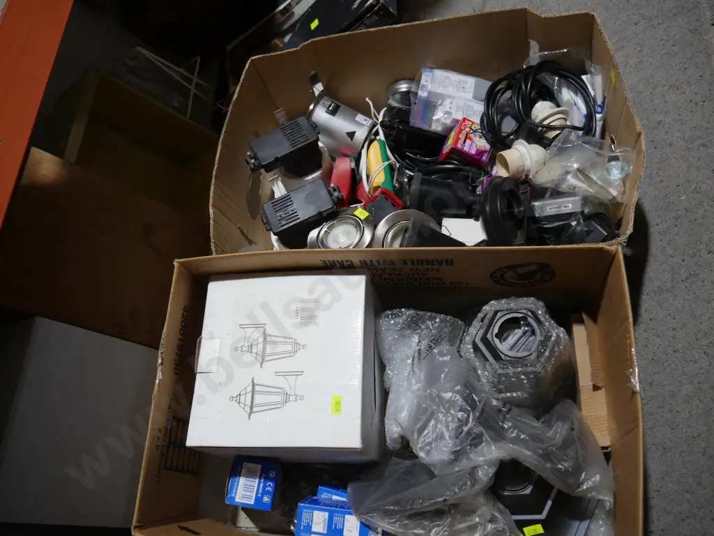 Two boxes of electrical sundries Image 1++