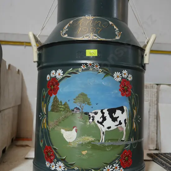 Painted cream can