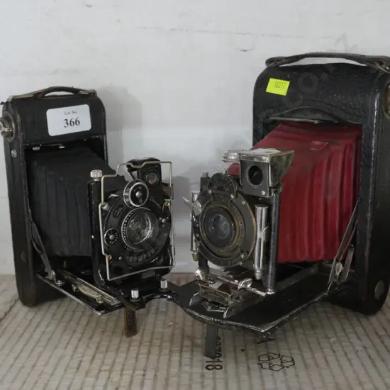 Two folding cameras