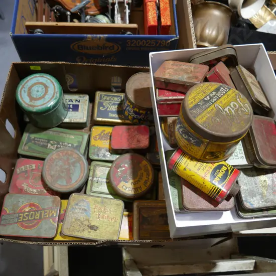 Assorted tins