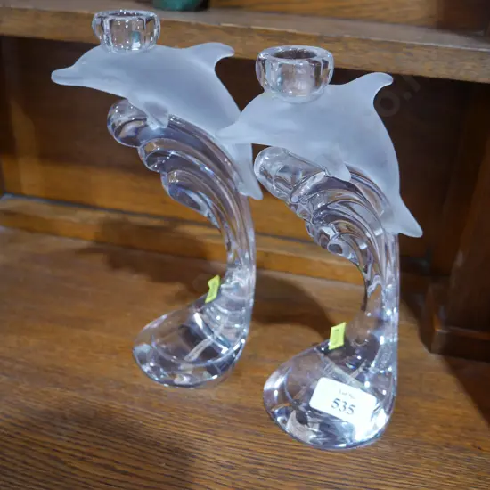 Dolphin candle stands