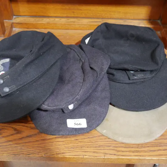 4 military caps