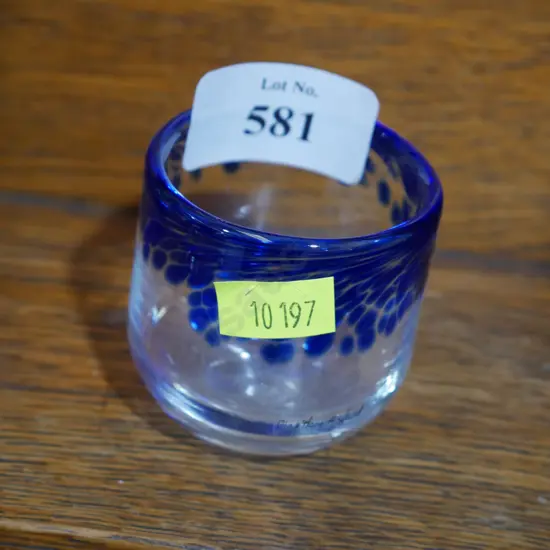 Signed Hoglund glass dish