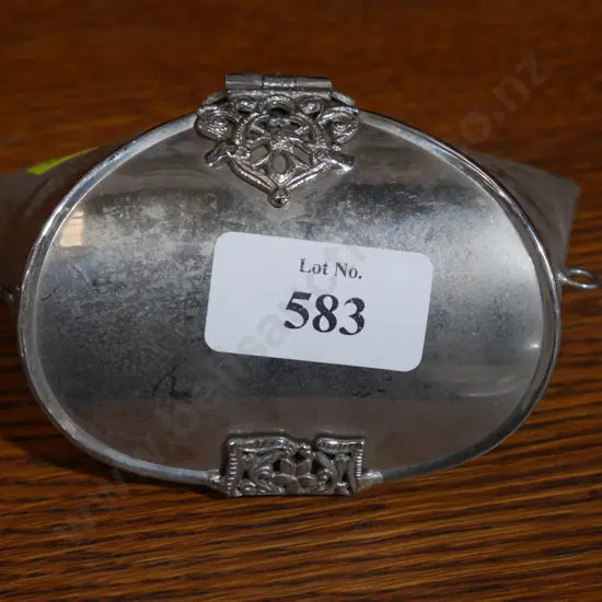 Silver metal purse