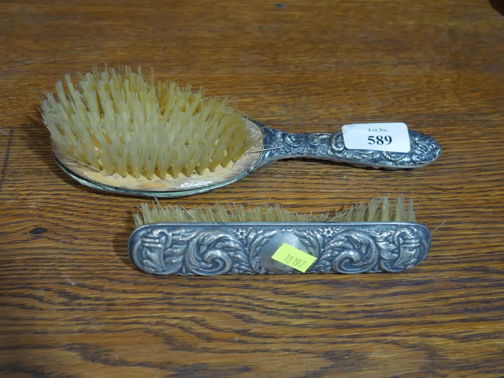 Stirling silver hair brushes Image 1++