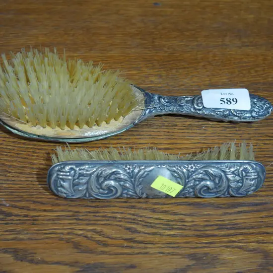 Stirling silver hair brushes