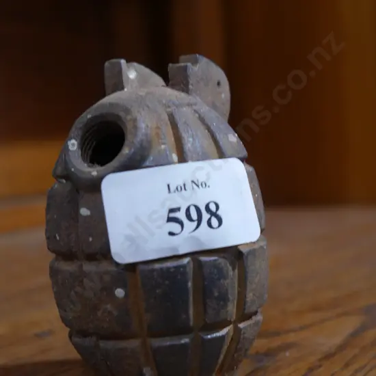 Decommissioned hand grenade