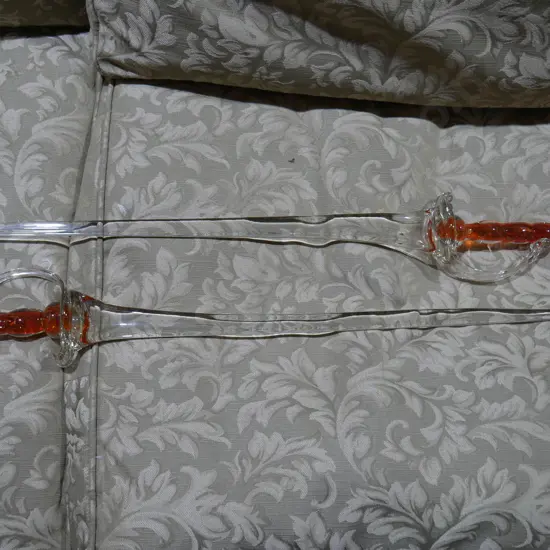 2 glass swords