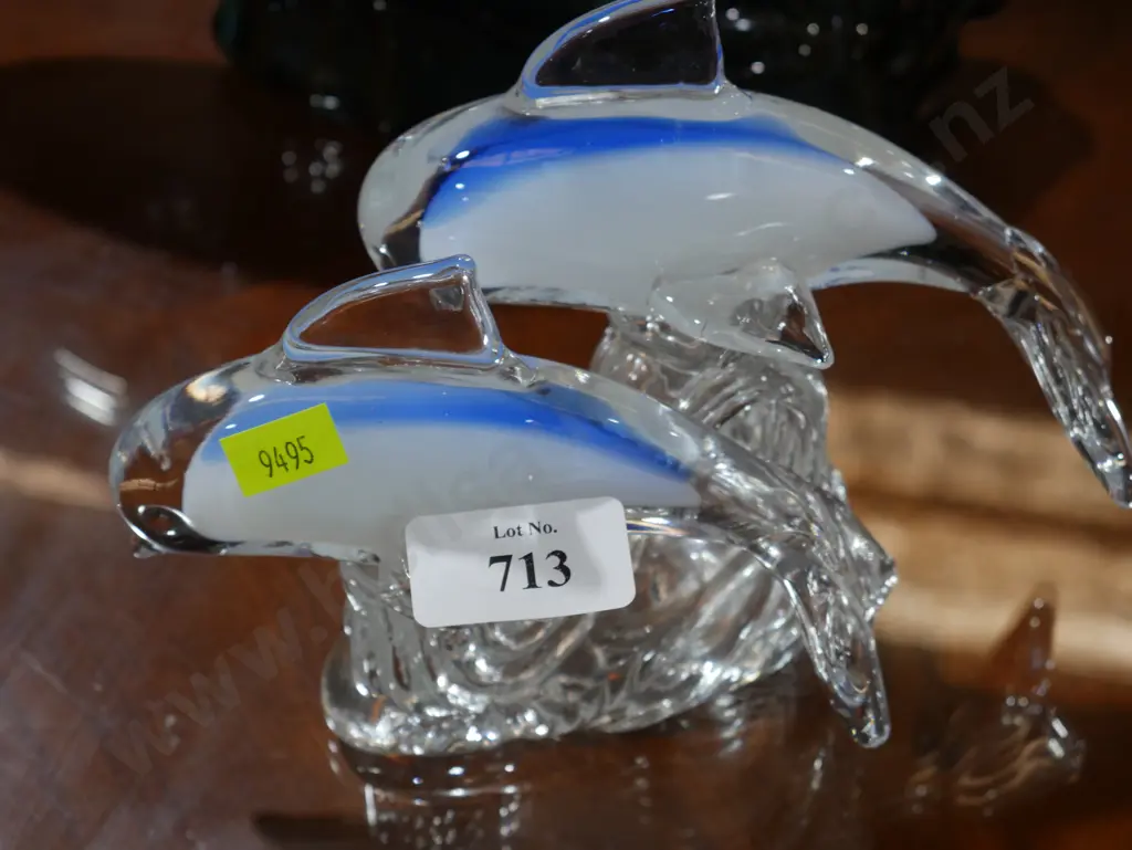 Glass dolphins ornament Image 1++